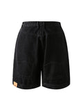 Men'S Loose Straight Flip Pocket Denim Shorts