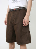 Men'S Straight Loose Denim Cargo Shorts