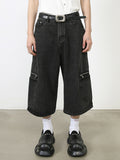 Men'S Big Pocket Denim CargoShorts