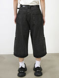 Men'S Big Pocket Denim CargoShorts