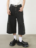 Men'S Big Pocket Denim CargoShorts