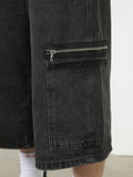 Men'S Big Pocket Denim CargoShorts