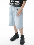 Men'S Retro Loose Distressed Denim Shorts