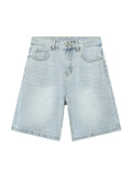 Men'S Retro Loose Distressed Denim Shorts