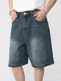 Men'S Retro Loose Distressed Denim Shorts