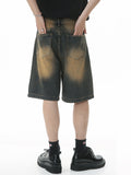 Men'S Retro Loose Distressed Denim Shorts