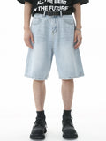 Men'S Retro Loose Distressed Denim Shorts