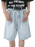 Men'S Retro Loose Distressed Denim Shorts