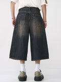 Men'S Loose Wide Leg Flared Cropped Pants Shorts