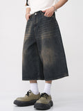 Men'S Loose Wide Leg Flared Cropped Pants Shorts