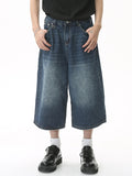 Men'S Loose Wide Leg Flared Cropped Pants Shorts