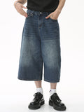 Men'S Loose Wide Leg Flared Cropped Pants Shorts