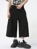 Men'S Retro Casual Straight Loose Wide Leg Shorts