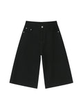 Men'S Retro Casual Straight Loose Wide Leg Shorts