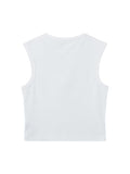 Plain Crewneck Slim Short Tank Top