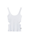 Plain Crewneck Side Hollow Tank Top