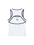 Hollow Back Letter Embroidery Tank Top