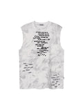 Men'S Letter Print Loose Casual Vest