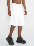 Men'S Plain Loose Wide Leg Denim Shorts