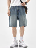 Men'S Plain Loose Casual Denim Shorts