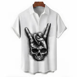 Skull Fingers Printed Shirt For Men